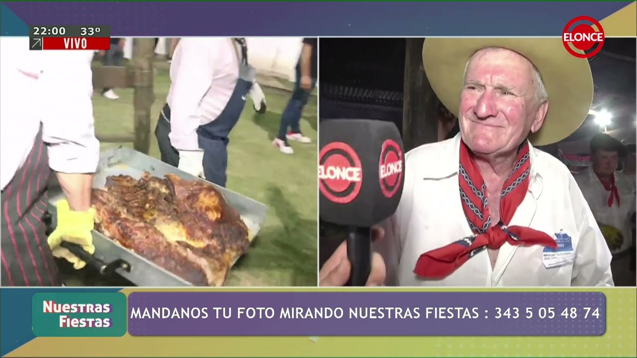 Participantes del concurso de asado con cuero en Viale