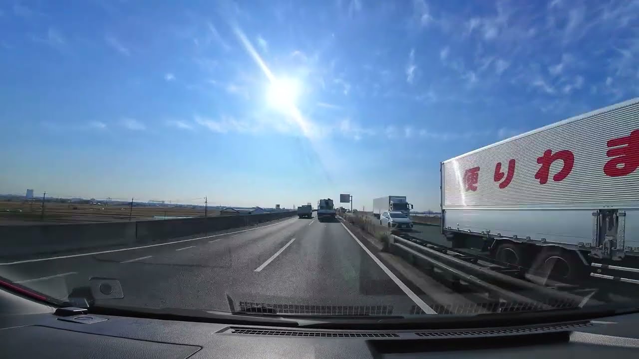 【名古屋浜松信号なし】国道23号/1号　名豊道路を走る[10倍速]