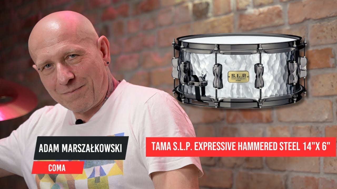 Ekspresyjnie młotkowany werbel TAMA S.L.P. Expressive Hammered Steel 14