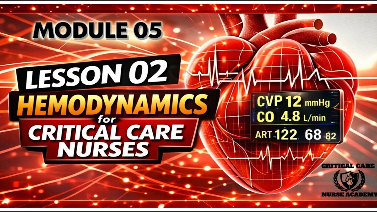 CCNA Module 05 Lesson 02: Introduction to Hemodynamics for Critical Care Nurses | ICU Hemodynamics