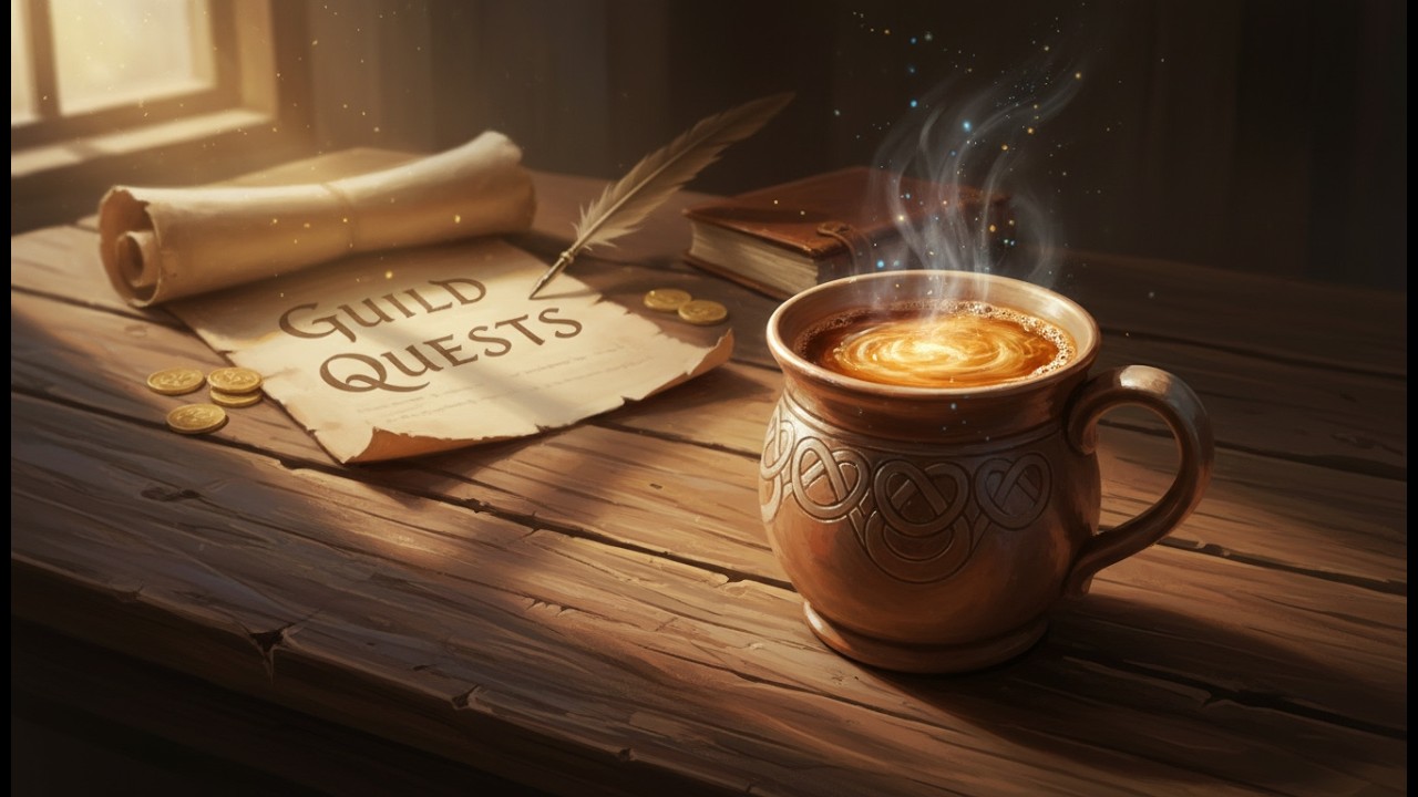 Fantasy Guild Coffee Break ☕ Cafe BGM for Work & Study | 2 Hours