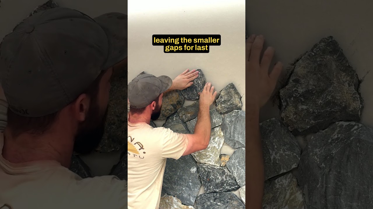 This is how I install stone cladding (stonemason) 