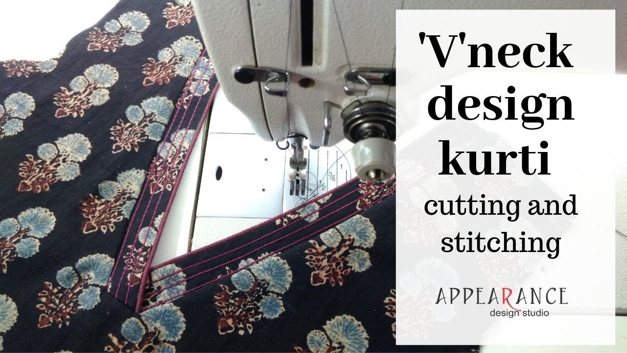 Ladies Dress Neck Stitching Tutorial ⭐ V Neck Design Stitching Cutting And Stitching ✅ SewingTips