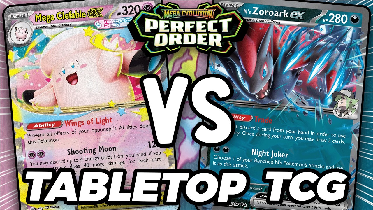 Can Mega Clefable ex Defeat N's Zoroark ex in this Pokemon TCG Tabletop Match!?!