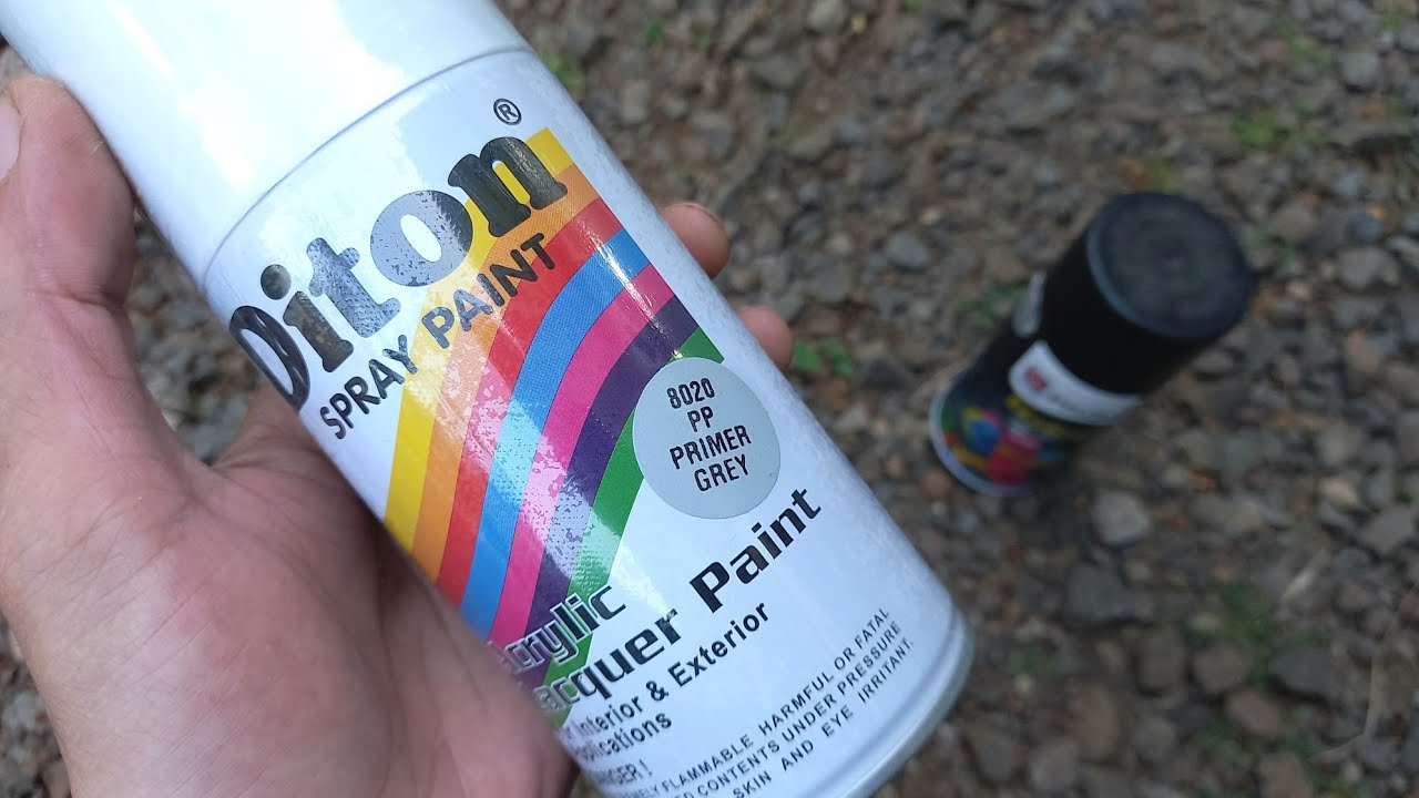 Cara Menggunakan Cat Dasar Diton Spray Paint Epoxy Primer Warna Abu (Grey)