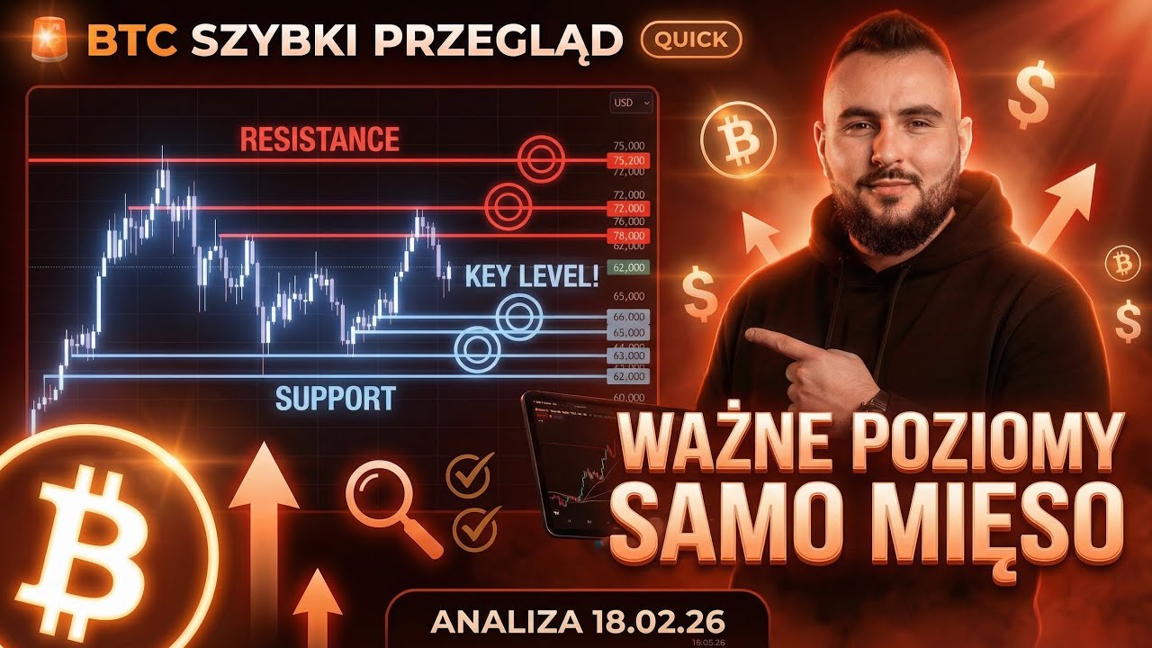 🔥 BTC - Szybki przegląd. Ważne poziomy. Samo mięso. ANALiza 18.02.26