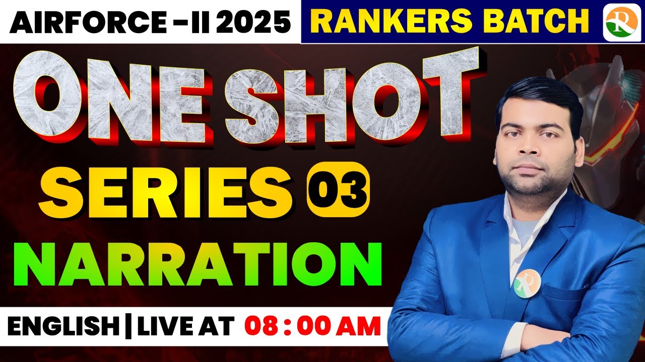 English One Shot -03| Narration | Airforce Complete English | Airforce English Marathon Classes