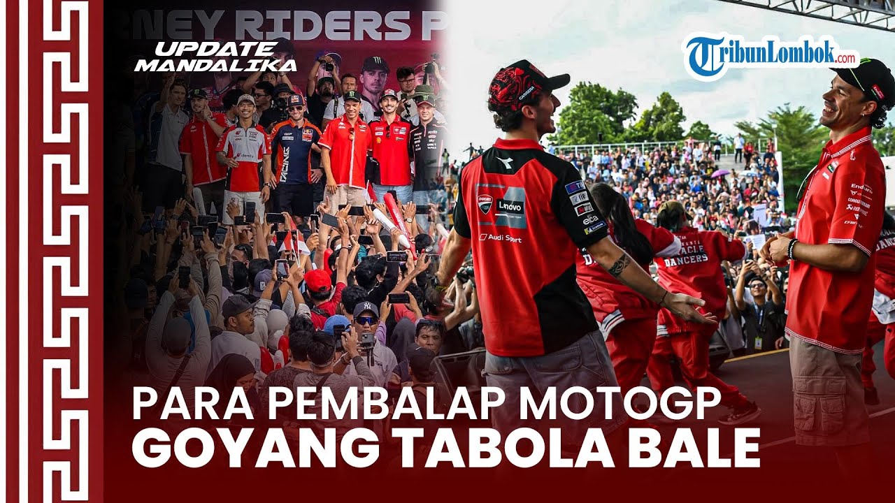 Pembalap MotoGP Diajak Joget Tabola Bale saat Parade di Mataram