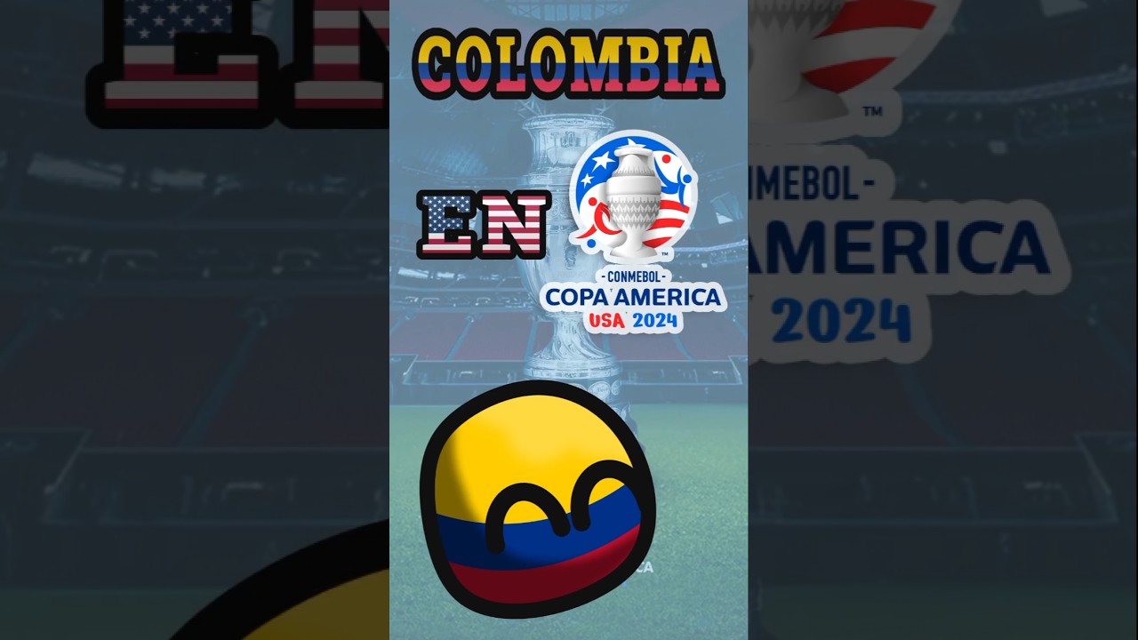 Colombia en la Copa Am&eacute;rica USA 2024 #countryballs #copaamerica #futbol #copaamerica2024