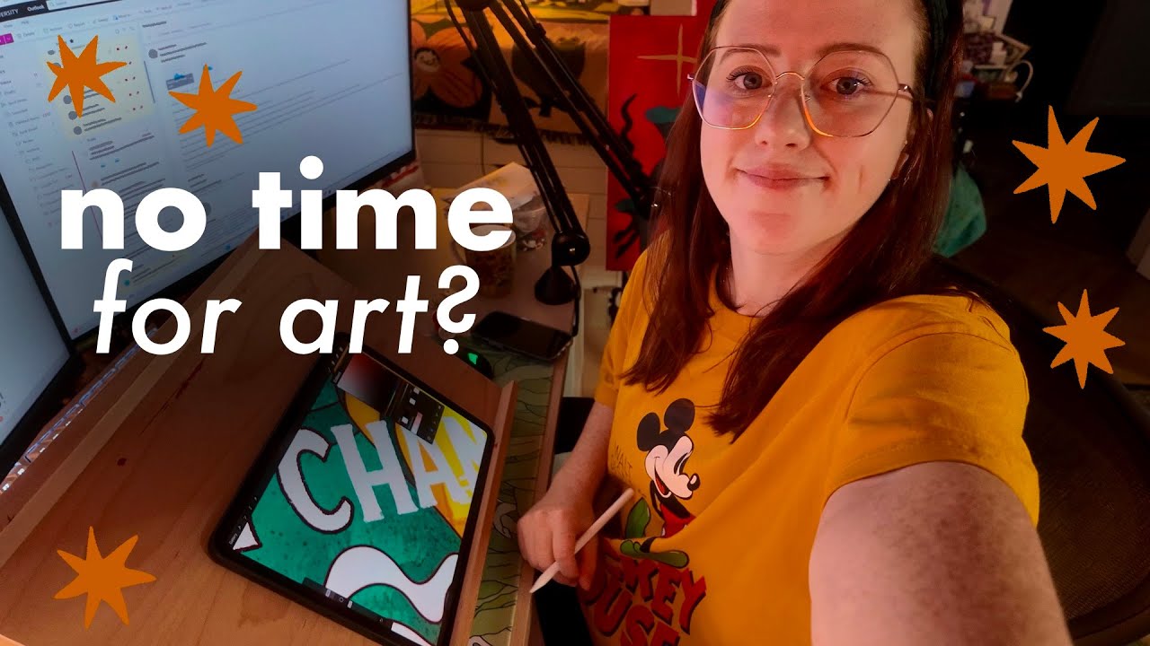 making time for creativity (with a 9-5 & art school) | productivity for artists 🎨
