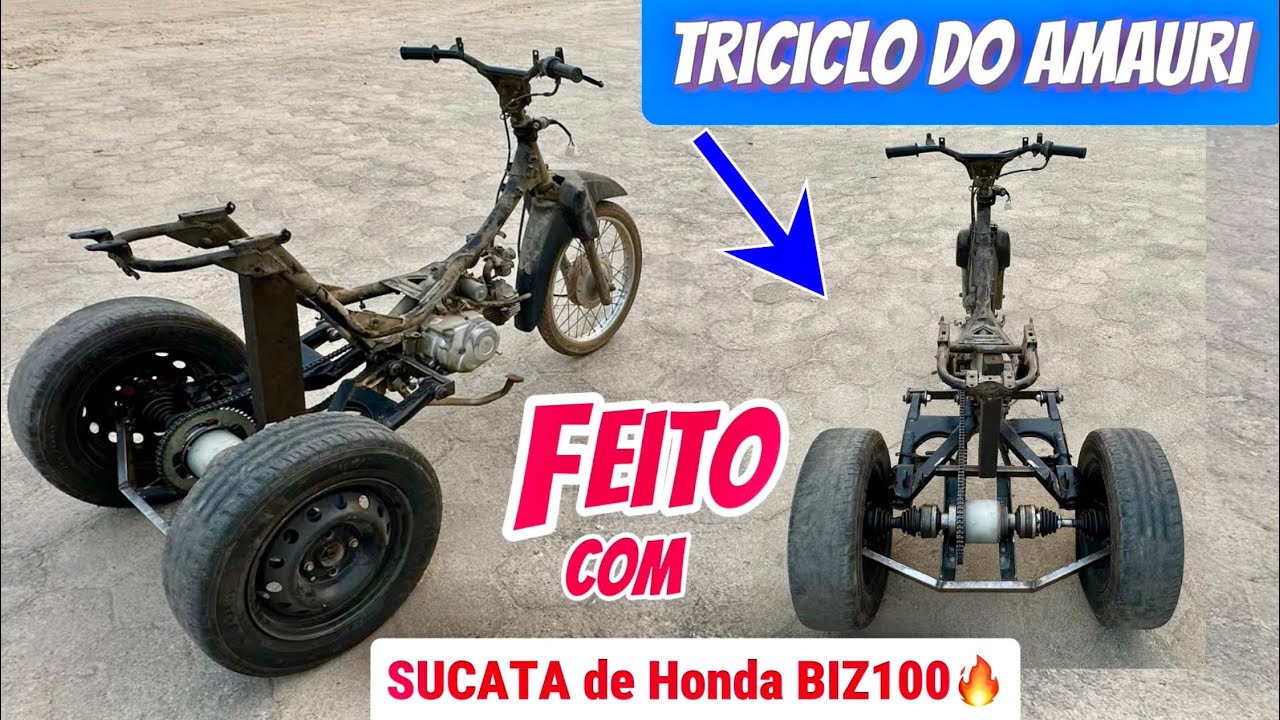 Instalamos a Suspensão do Novo TRICICLO 100cc do Amauri 🔥MOTOR de BIZ 🚀 TDS Garage 🔥