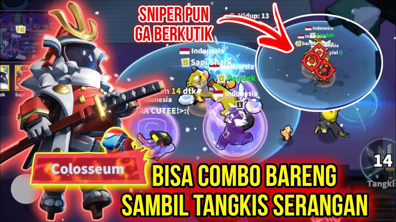 Kekuatan Samurai Gada Lawan Di Colosseum!!! Combo + Barbar + Comeback Sekaligus!!! - Colosseum Sus