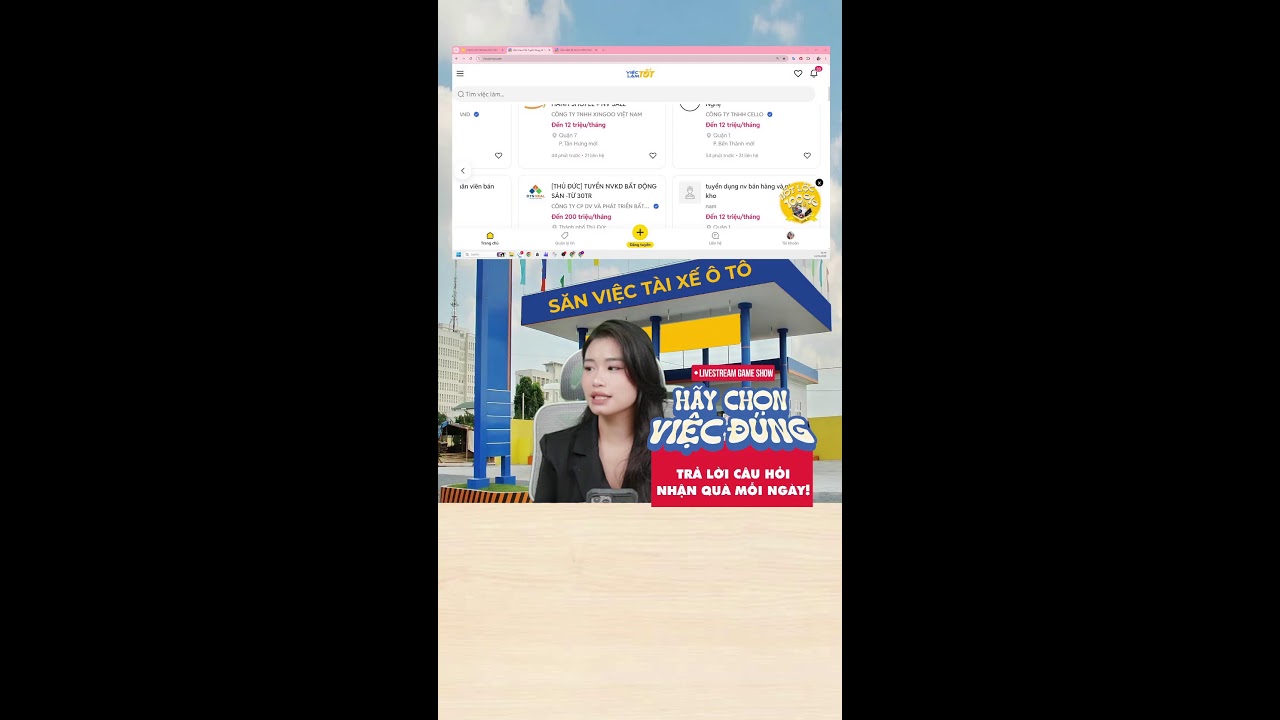 🔴 Gameshow Hãy Tìm Việc Đúng - Chủ đề Săn Việc Tài Xế Ô Tô