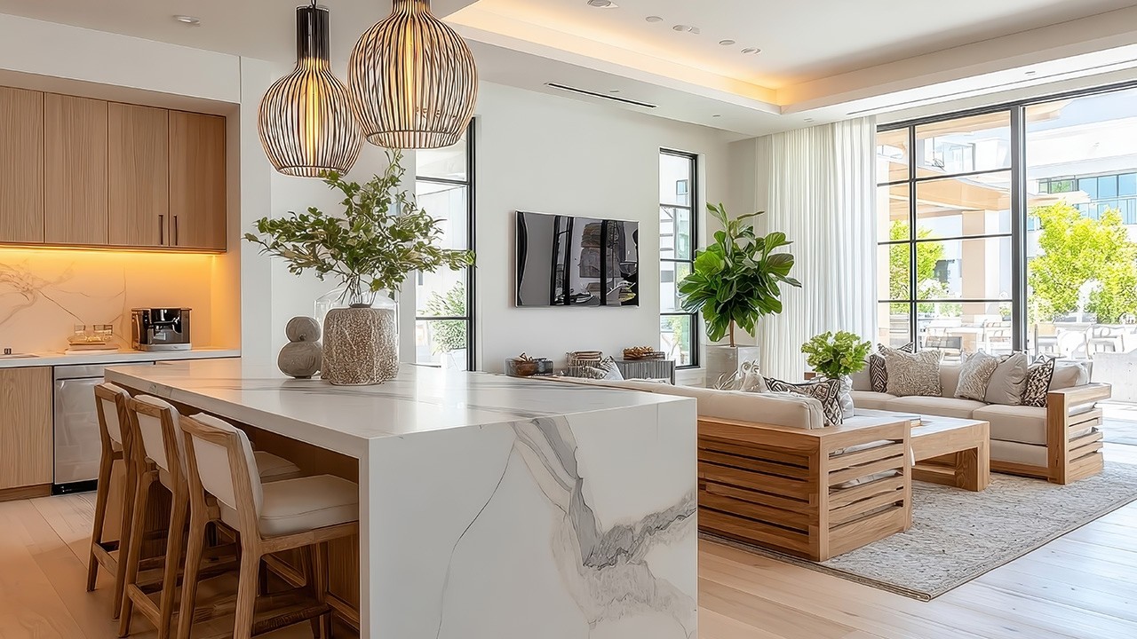 Cohesive Interior Design Secrets: Matching Your Living Room with Kitchen & Dining
