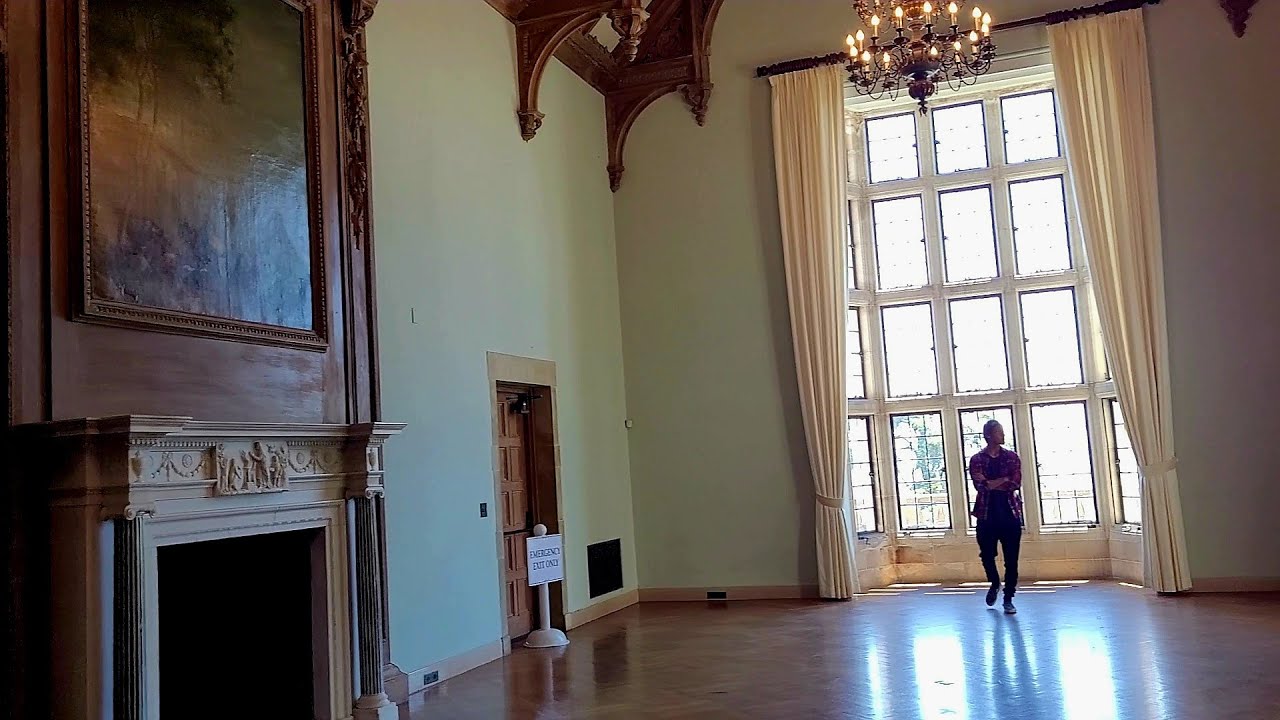 Walking tour inside the historic Greystone Mansion in Beverly Hills California