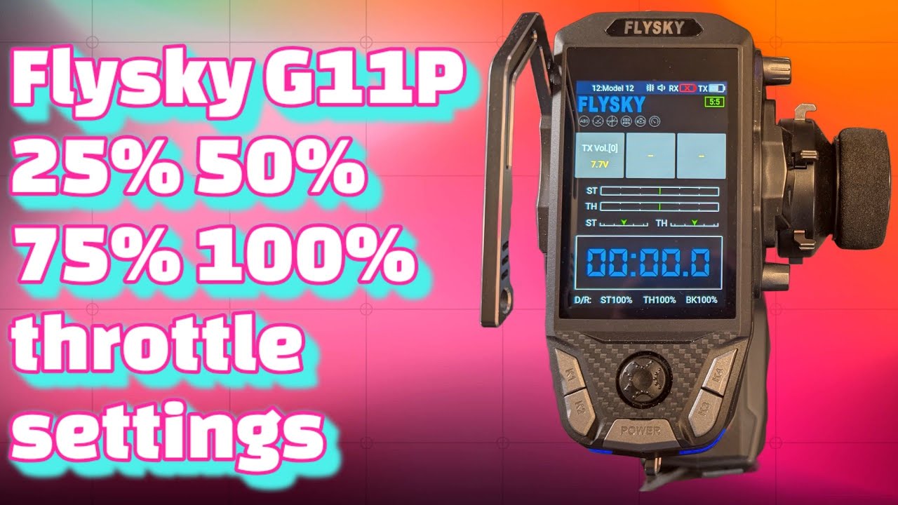Flysky G11P 25% 50% 75% 100% throttle settings.