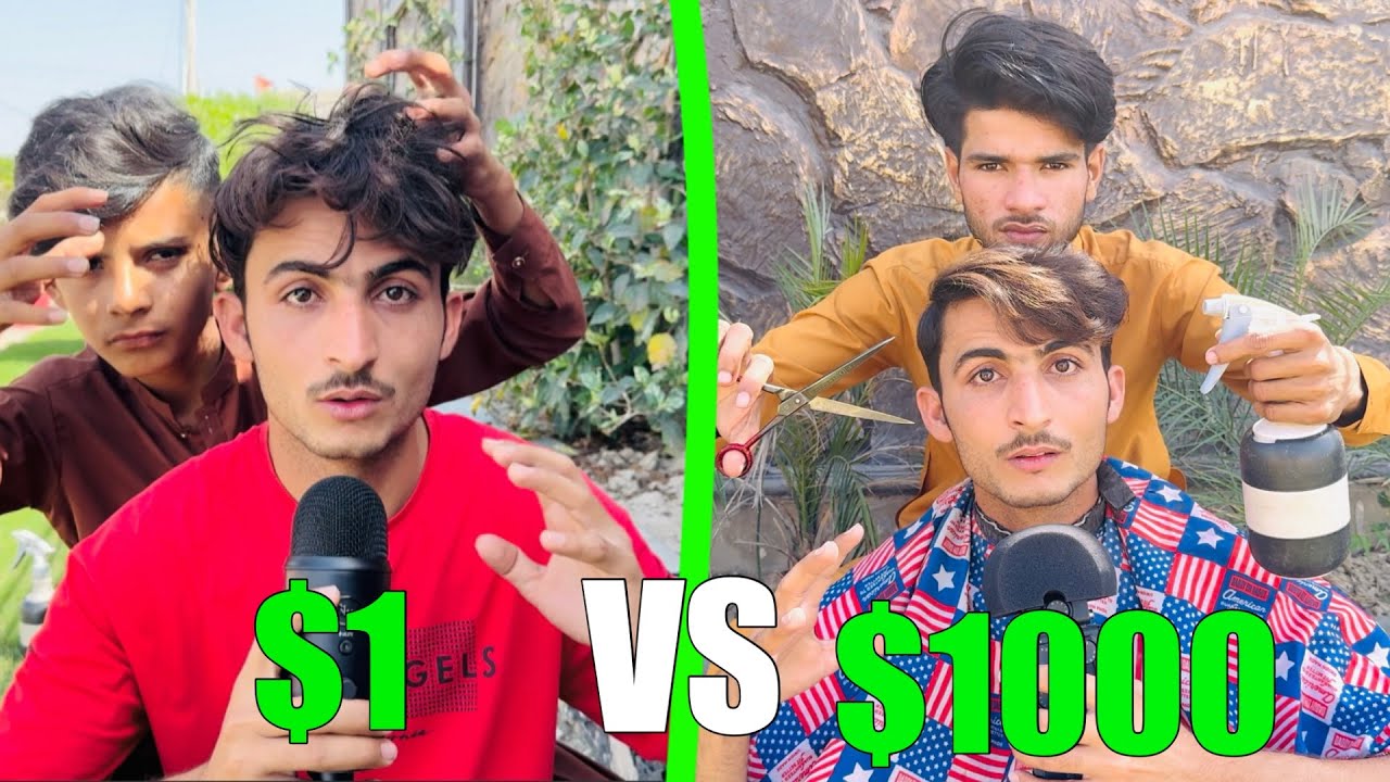 $1 Haircut VS $1000 Haircut [ASMR]
