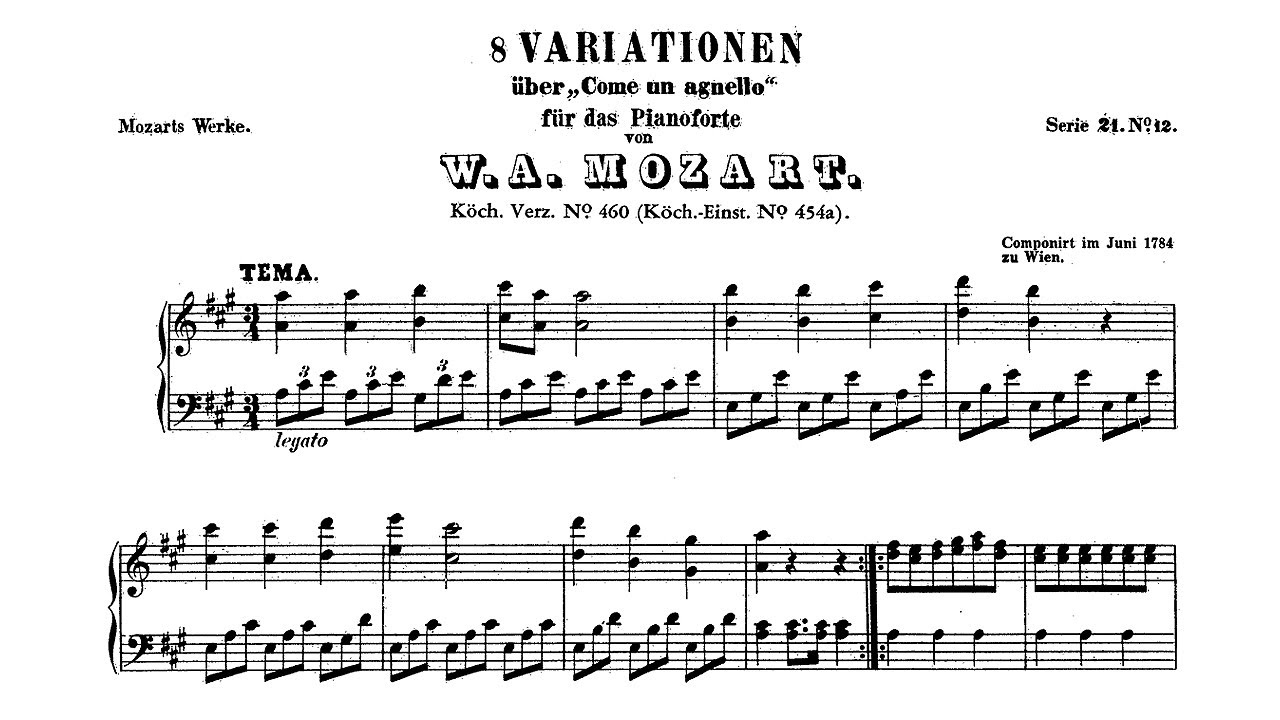 Mozart: 8 Variations on 