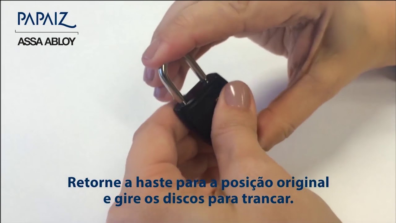 Como trocar o segredo do seu cadeado Papaiz