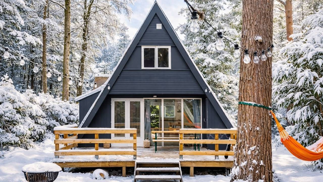 Уютный домик в форме буквы А в лесу &mdash; обзор крошечного дома | Living Design Tiny House