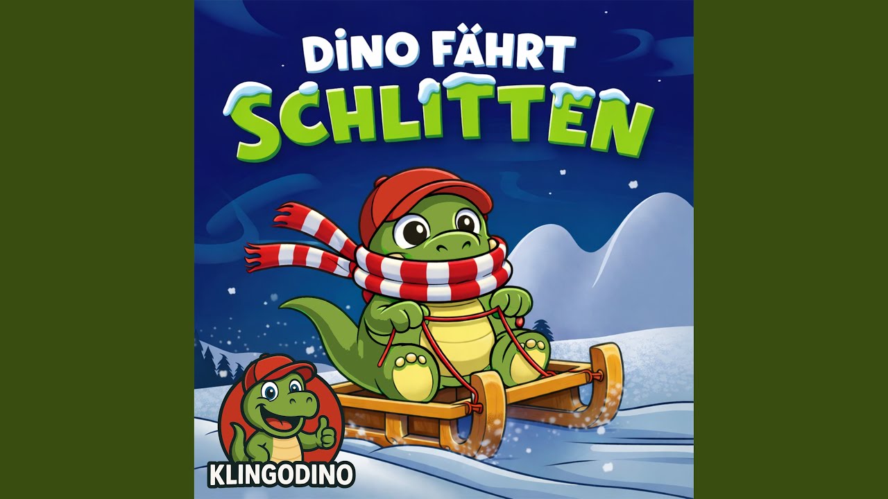Dino fährt Schlitten