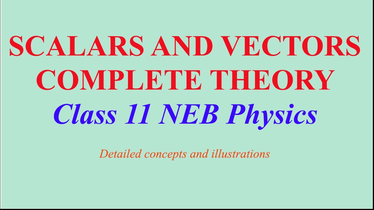Scalars and vectors | Complete theory | Class 11 NEB Physics | In Nepali