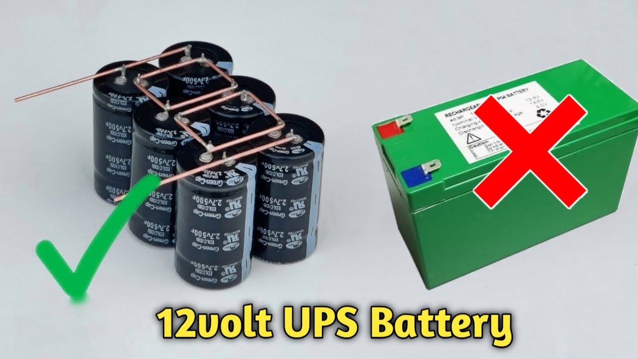 How To Make Powerful 12volt Battery From 50v 4700uf Capacitor