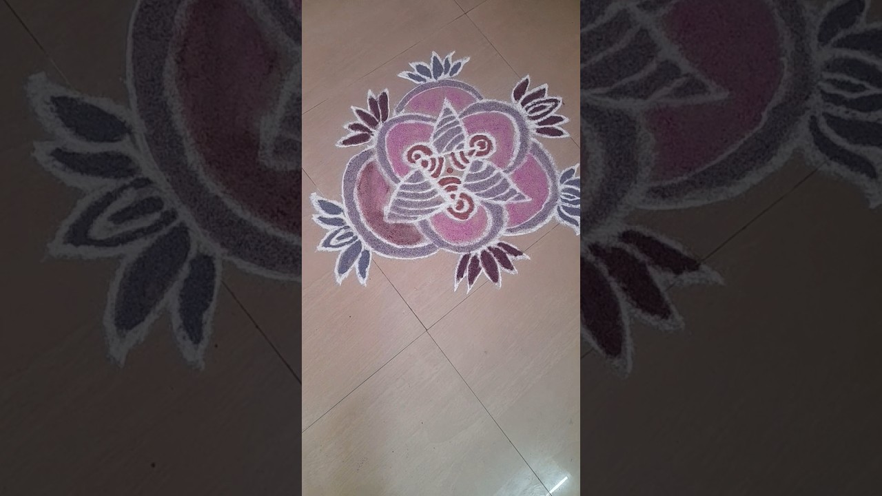 #freehandrangolis #rangolidesigns #shorts 33🪷⭐️🪷❣️