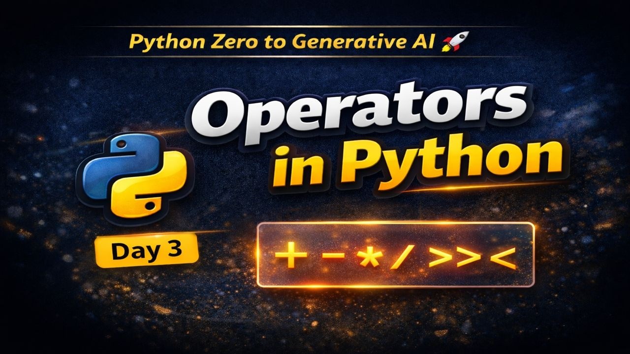 Operators in Python | Arithmetic, Comparison & Logical Operators | Day 3