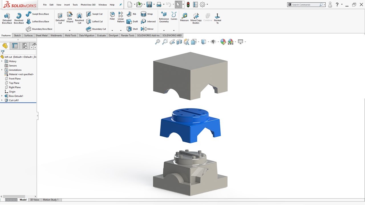 SolidWorks Tutorial | Core and Cavity