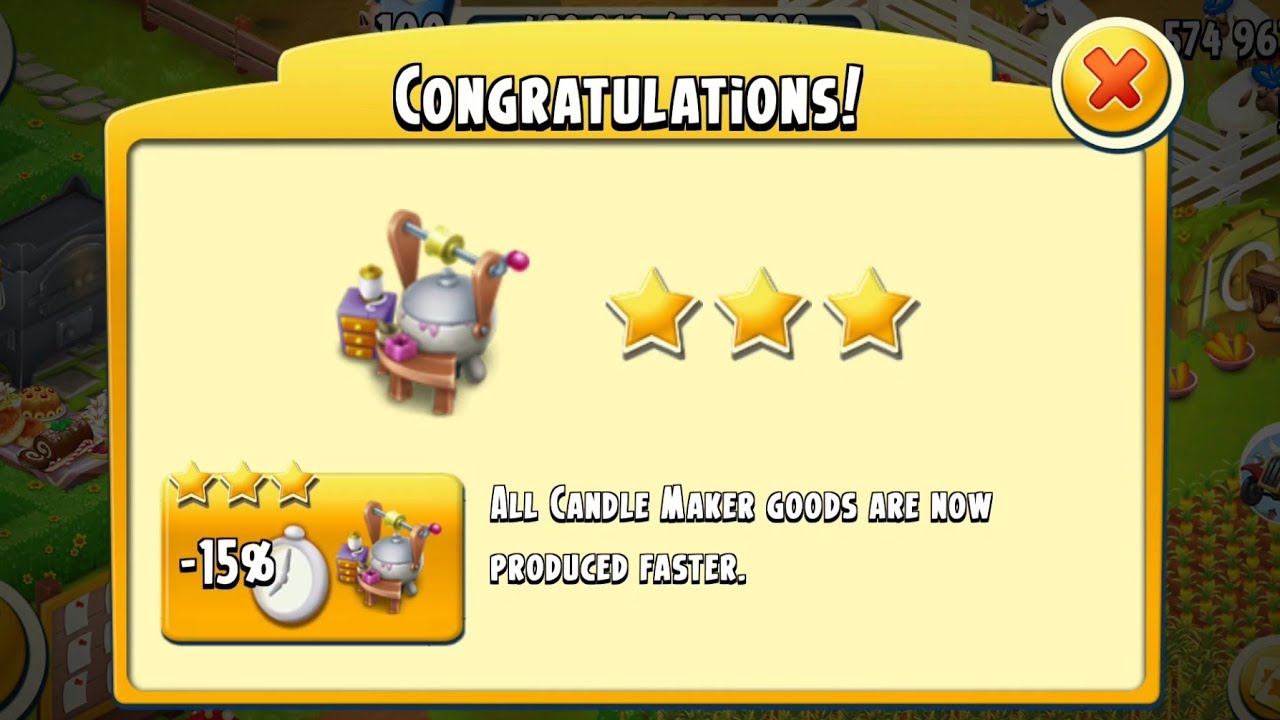 Candle Maker Mastery 3rd Star | Hay Day Gameplay | Level 100