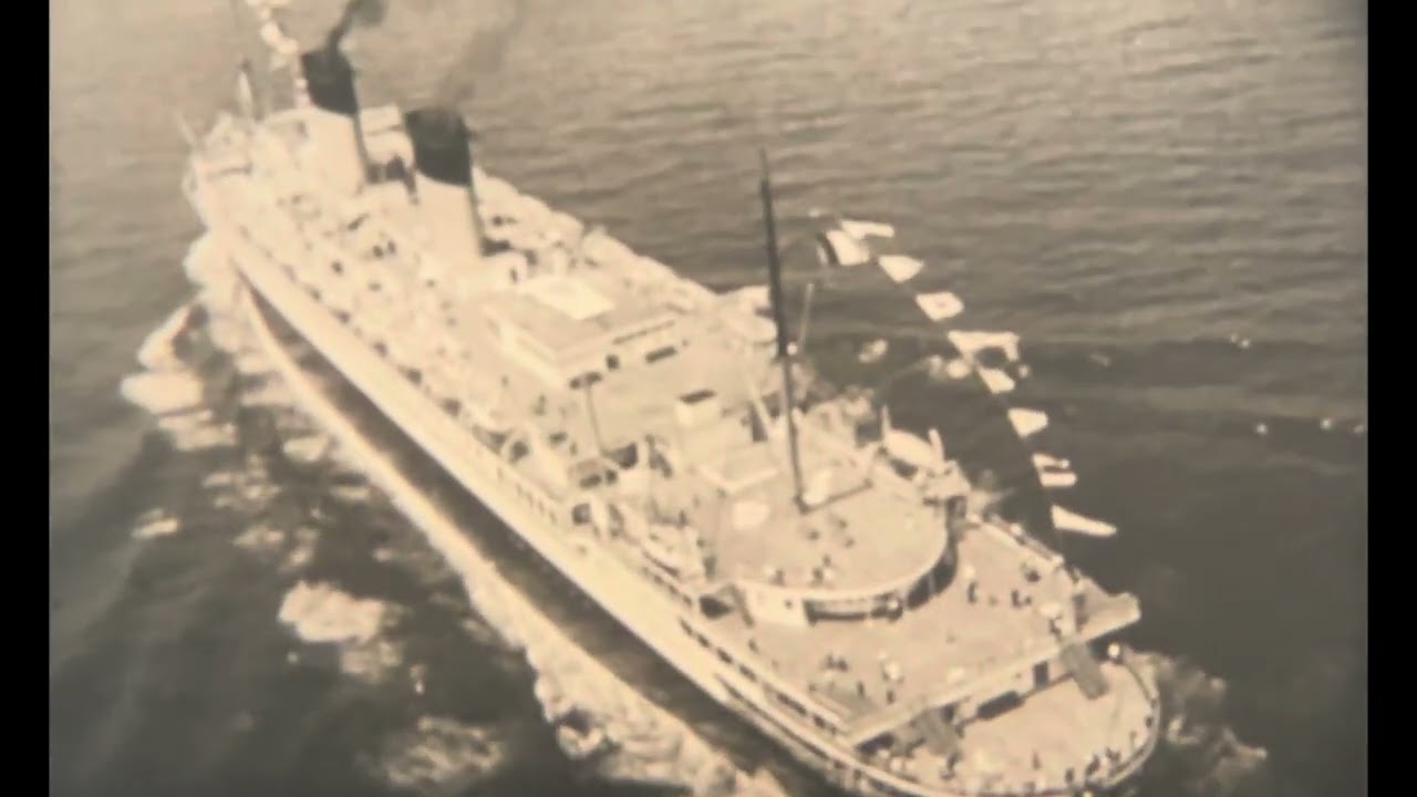 Second voyage inaugural d’ ILE DE FRANCE le 21 juillet 1949 vers New-York