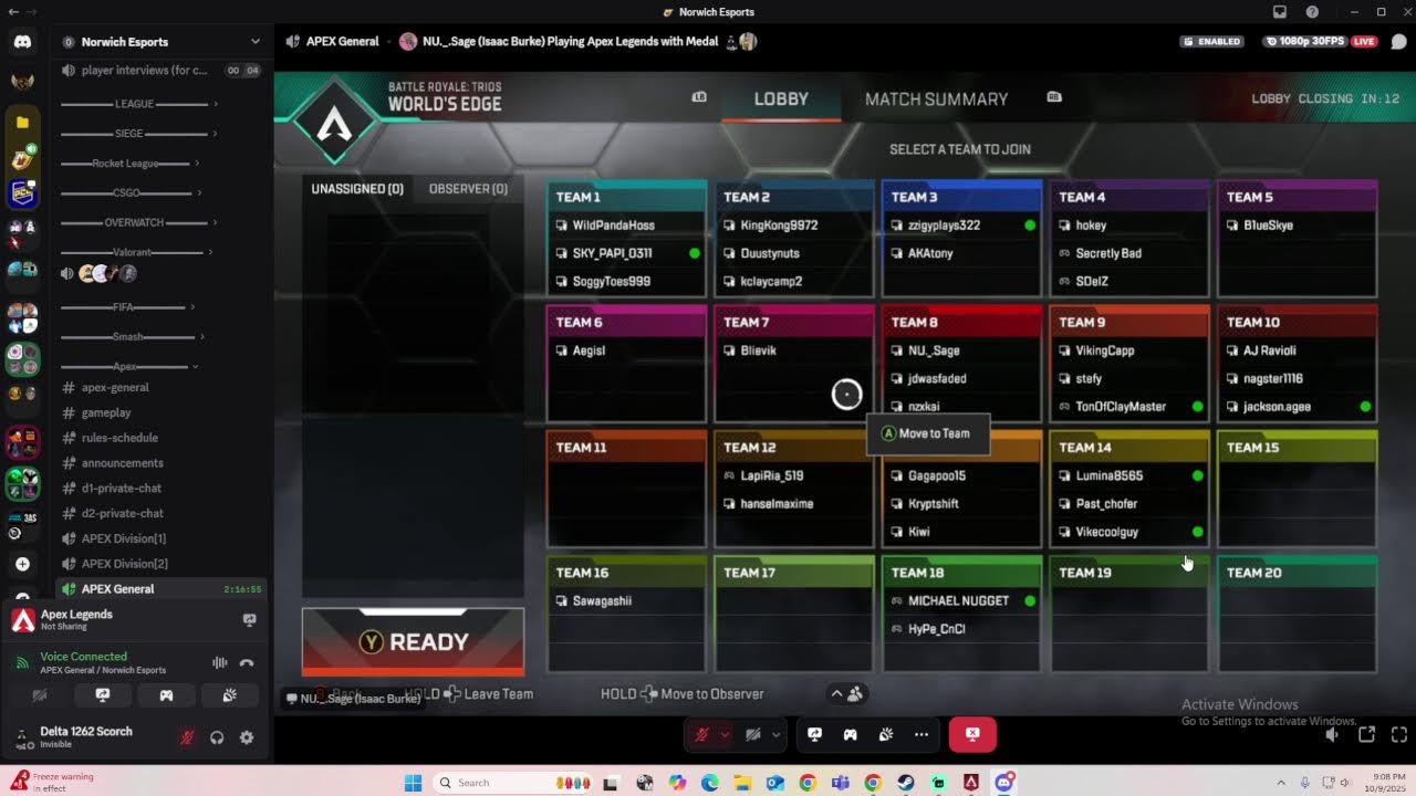 Norwich University Apex Tournament