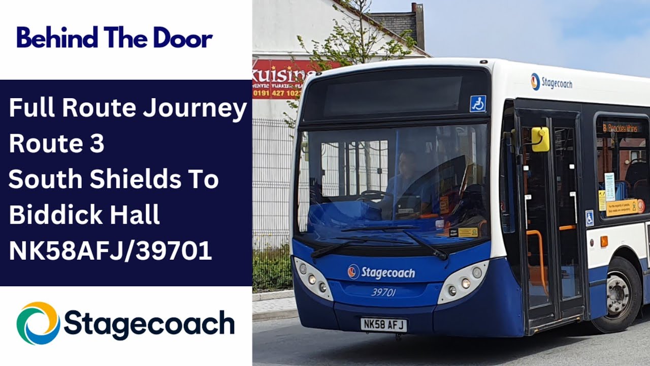 Behind The Door: Route 3 | NK58AFJ/39701 - Stagecoach North East: MAN 14.240LF/ADL Enviro 200