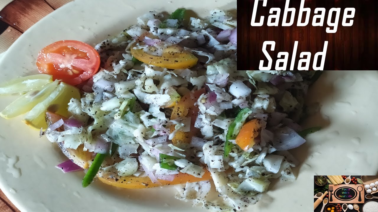 Cabbage Salad - ගෝවා සලාදය Correct System Of Cooking | Prepare By Food With Best Life