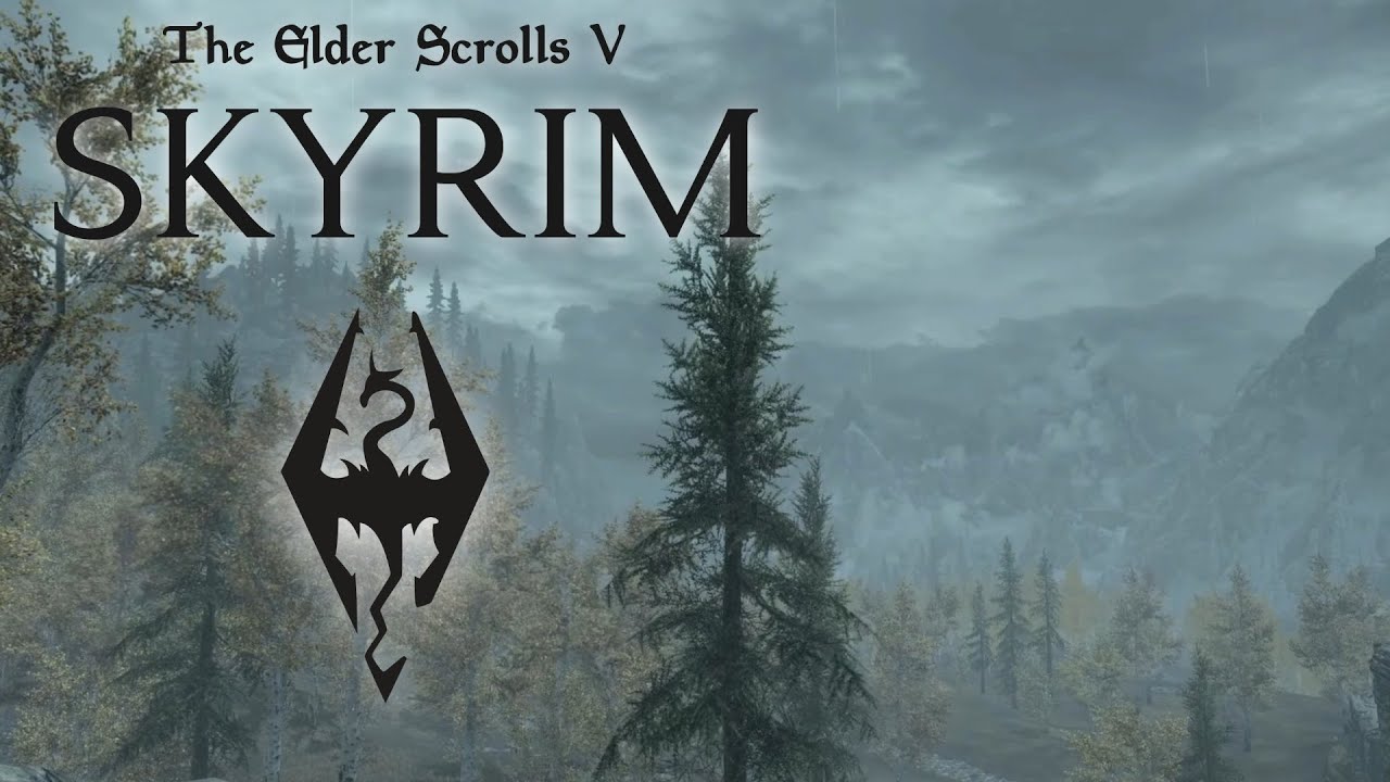Rain Ambiance in The Woods of Skyrim | Music & Ambience