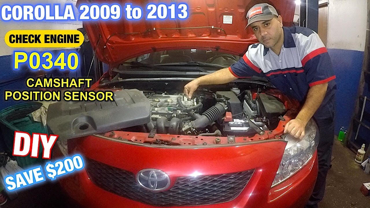 Toyota corolla 2009 to 2013 How to replace camshaft position sensor P0340  intake or exhaust