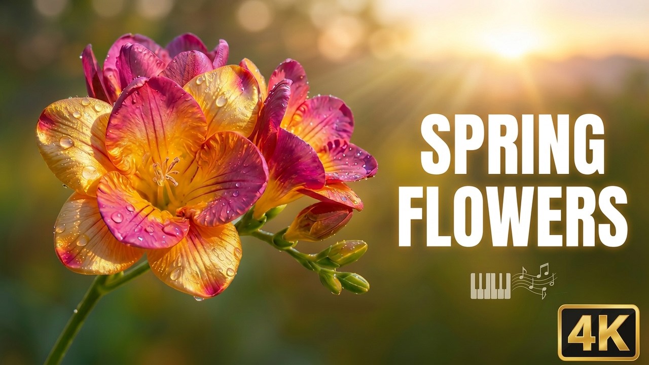 Freesia Flowers in 4K | Yellow, Pink, Purple & Orange Blooms
