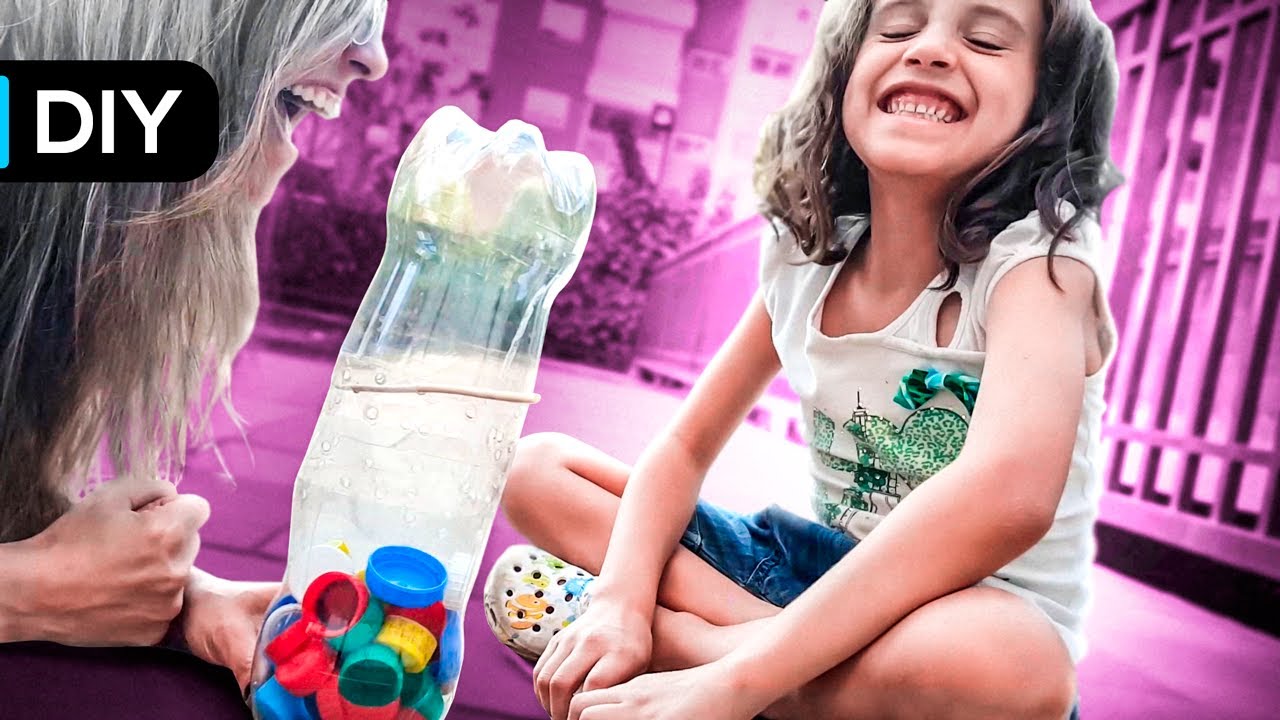 6 DIY Materiais Recicl&aacute;veis | Brinquedos de Garrafa pet e papel&atilde;o