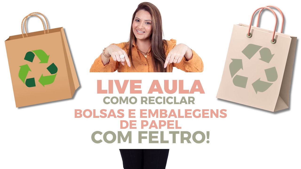 AULA EMBALAGEM RECICLADA DE FELTRO! - ATELIÊ DA BETA - COMO RECICLAR BOLSAS DE PAPEL