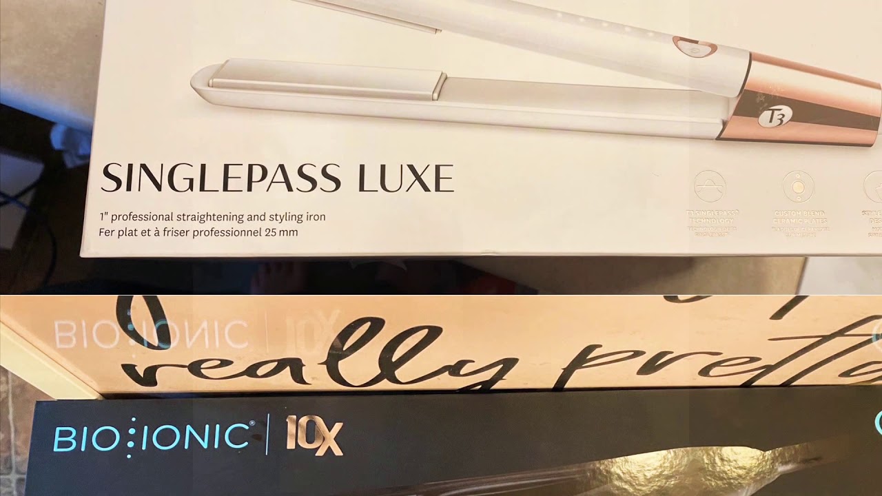 Bio Ionic 10x vs T3 single pass 1&rdquo; flat iron straightener