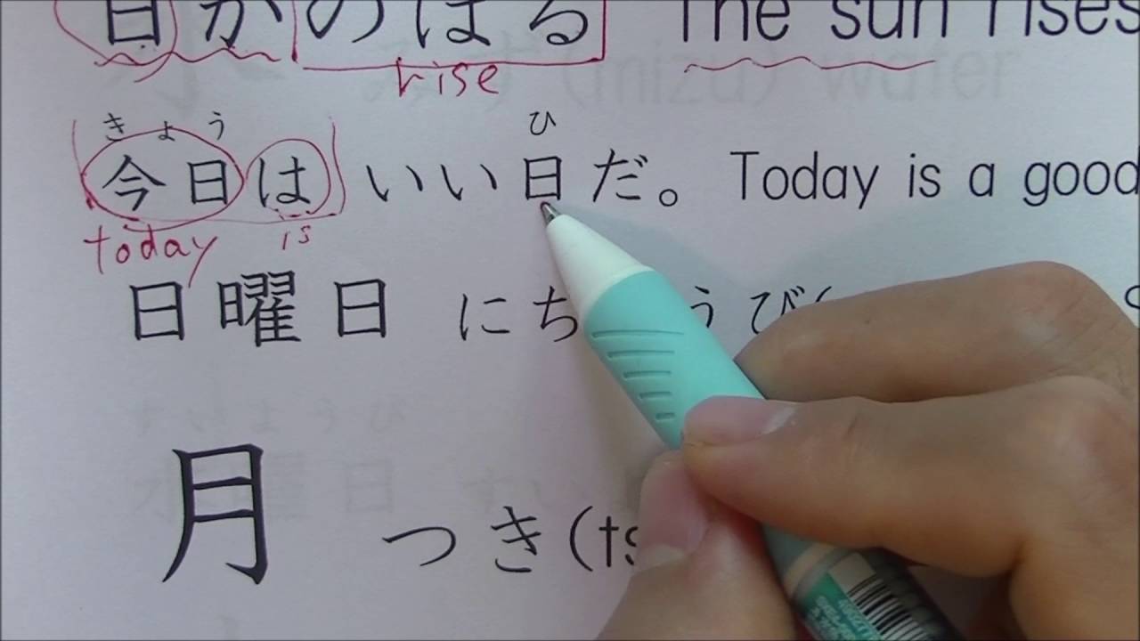 kanji elementary school 1st grade overview part 1(Please read the correction below.)