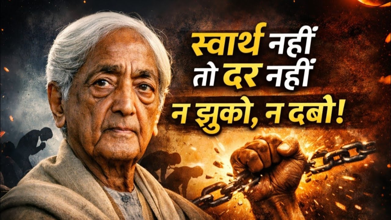  कृष्णमूर्ति का सच तुम झुकते हो इसलिए लोग तुम्हें दबाते हैं खुद के लिए खड़ा होना सीखो