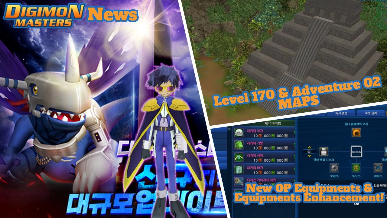 DMO News : Level 170 IS HERE! - New Adventure 02 Maps & More! - Digimon Masters Online KDMO