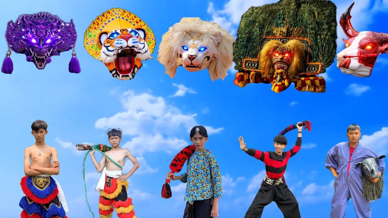 MEMASANGKAN KEPALA BARONGAN ,barongan devil ,barongan demak ,bantengan mberot