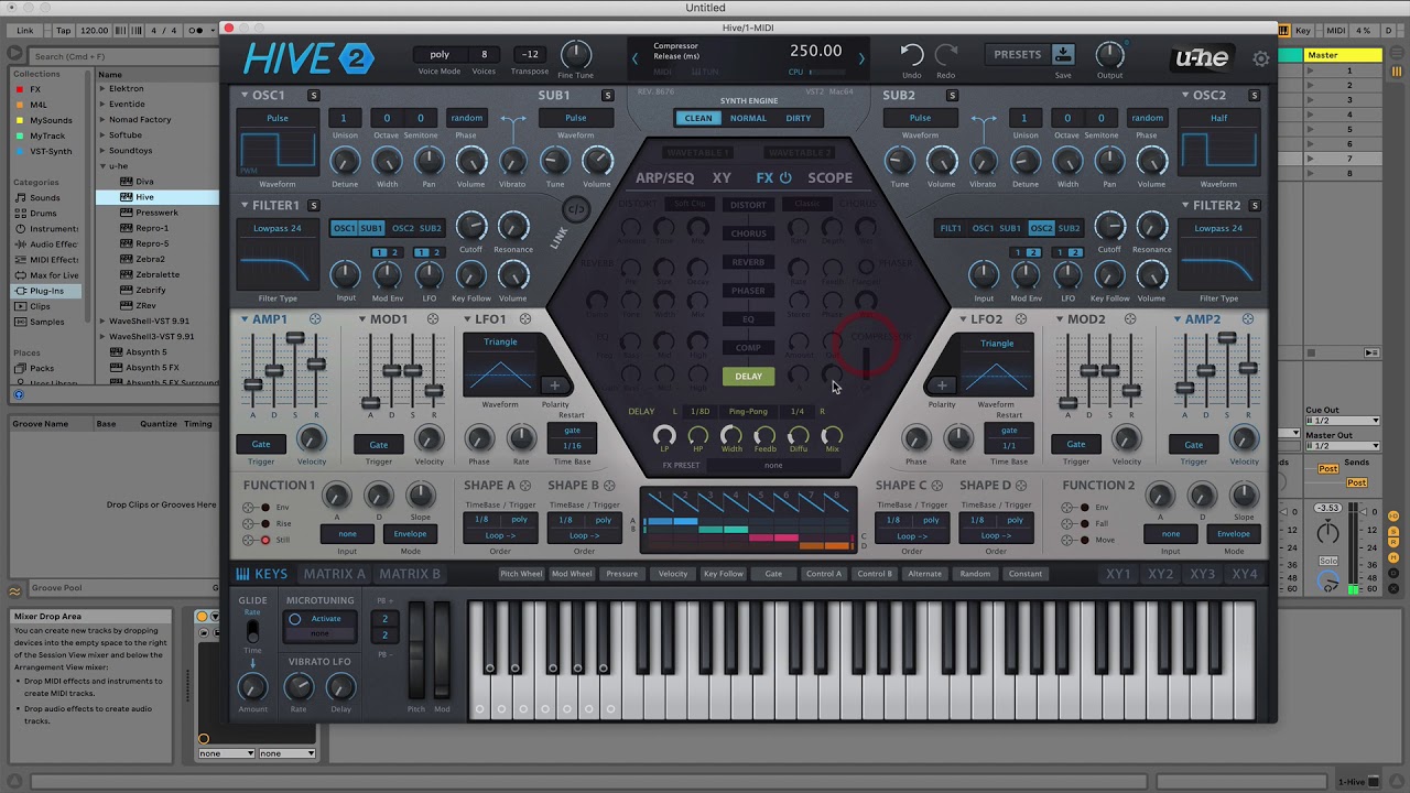 Making a pad sound with u-he Hive2.0