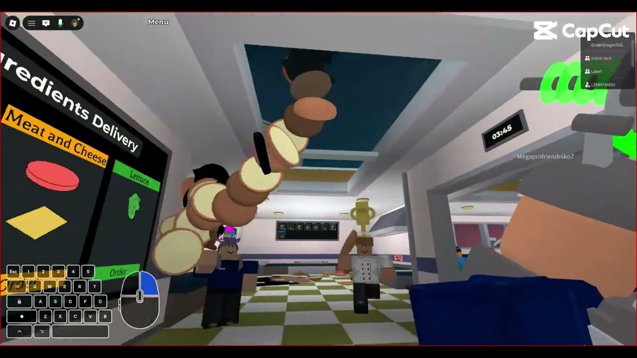 Cook burgers ROBLOX funny moments #1