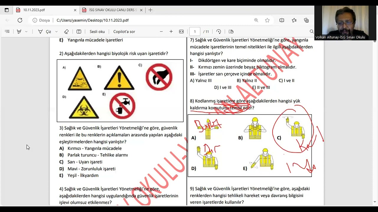 2023 ARALIK Soru Çözüm Kampı 12  Ders (Acil Durumlar Sağlık Güvenlik İşaretleri)