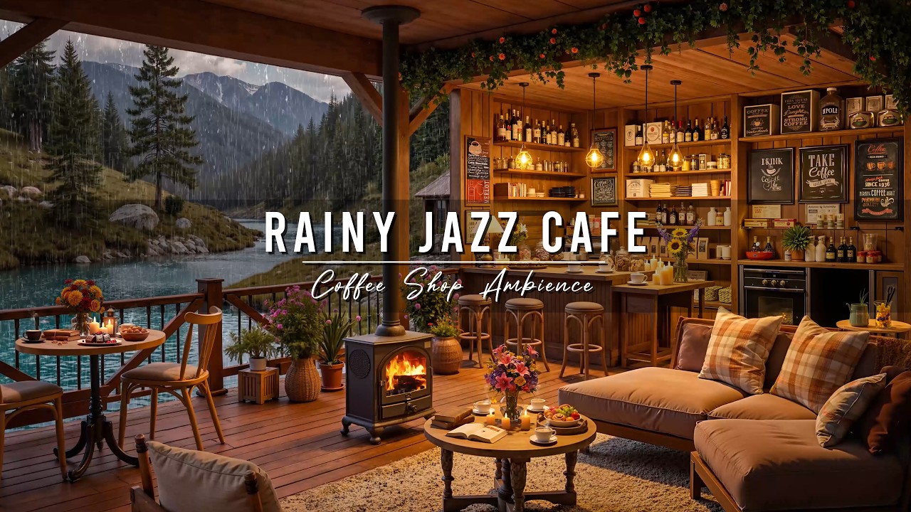 Rainy Jazz Music ☕ Cozy Coffee Shop Ambience & Relaxing Jazz Instrumental Music for Studying, Work