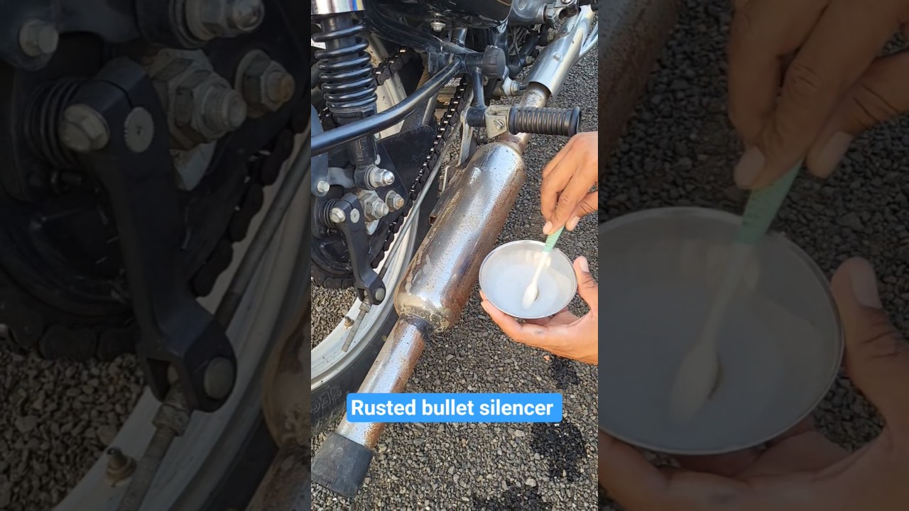 bullet silencer ko kese saaf karen #bullet bs6 350 #chrome power use #trending #shortsfeed #ytshorts
